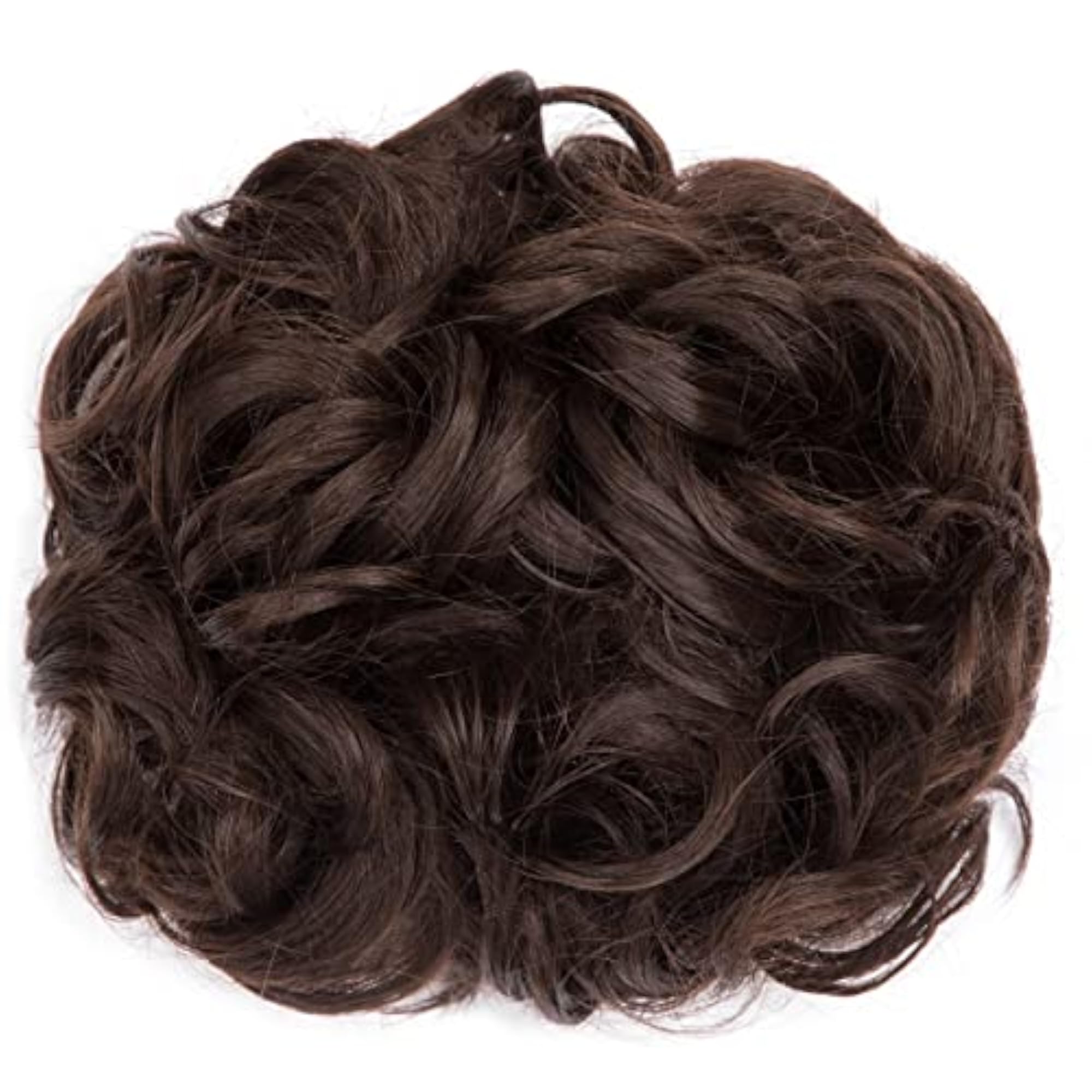 Messy Bun Hair Piece with Combs, Fluffy Wavy Updo for Women